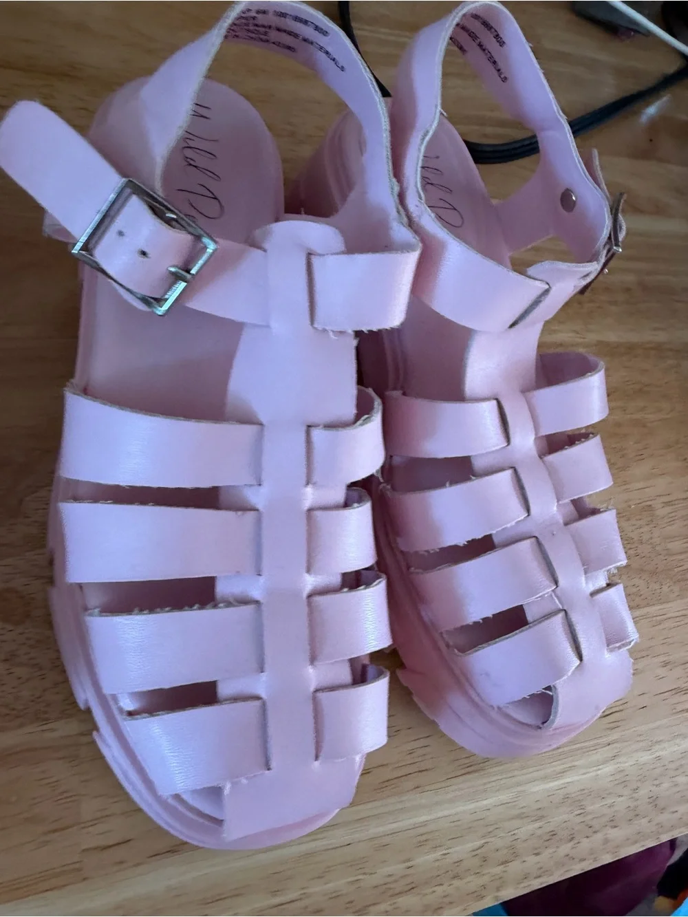 Wild Pair Pink Platform Fisherman Sandals